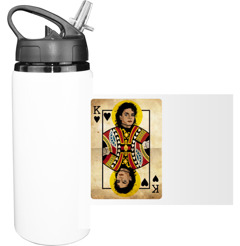 Sport Water Bottle - Michael Jackson playing card - Mfest