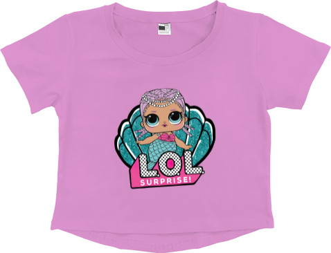 Women's Cropped Premium T-Shirt - Lol - Mfest