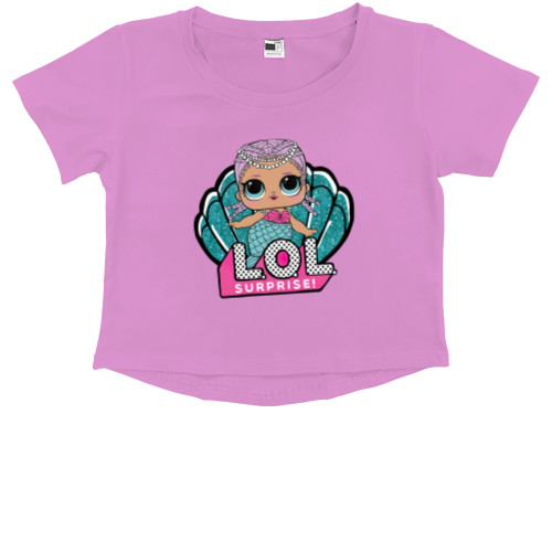 Kids' Premium Cropped T-Shirt - Lol - Mfest