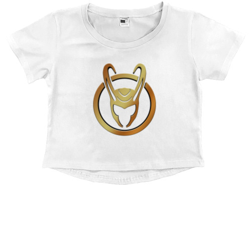 Kids' Premium Cropped T-Shirt - Loki Helmet - Mfest