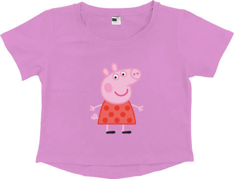 Women's Cropped Premium T-Shirt - Peppa Pig Cutie - Mfest