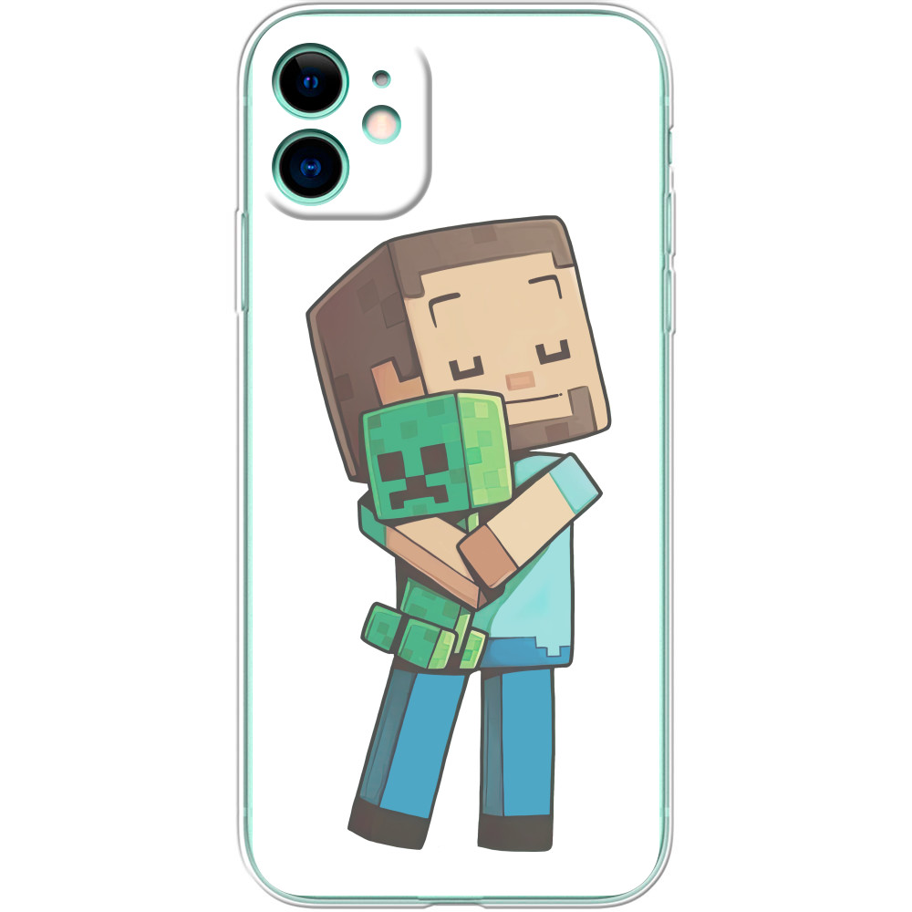 Чехол iPhone - Герои из Майнкрафта - Mfest Чехол iPhone - Герои из Майнкрафта - Mfest