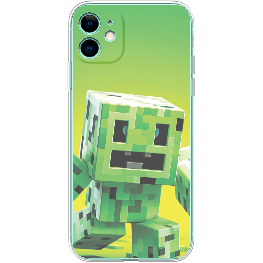 Чехол iPhone - Майнкрафт Крипер - Mfest Чехол iPhone - Майнкрафт Крипер - Mfest
