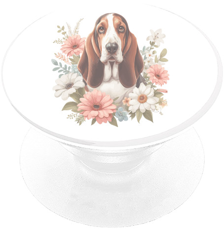 PopSocket Подставка для мобильного - Бассет  - Mfest