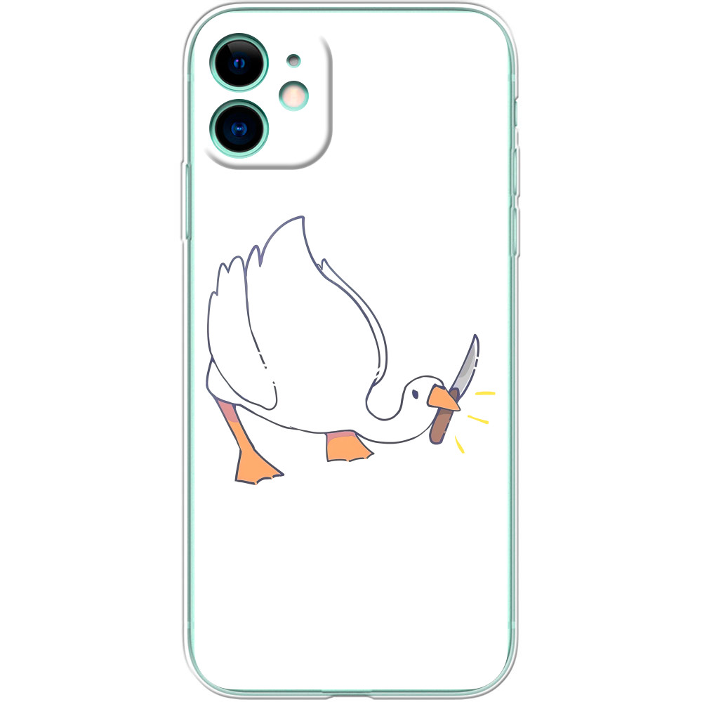 Чехол iPhone -  Гусь с ножом - Mfest