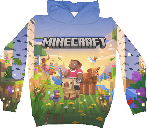 Худи 3D Детская - Minecraft Spring to Life - Mfest Худи 3D Детская - Minecraft Spring to Life - Mfest