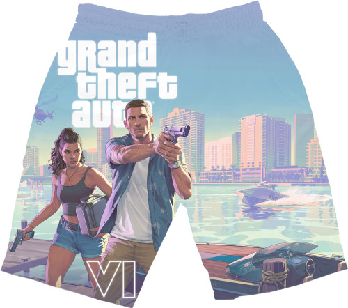 Шорты 3D Мужские - Grand Theft Auto VI - Mfest