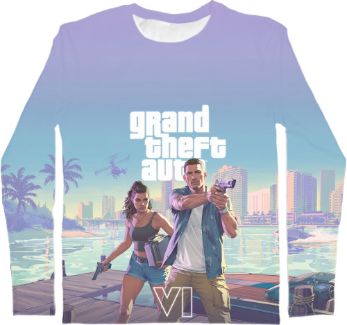 Лонгслив 3D Детский - Grand Theft Auto VI - Mfest