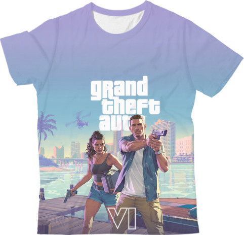 Футболка 3D Детская - Grand Theft Auto VI - Mfest