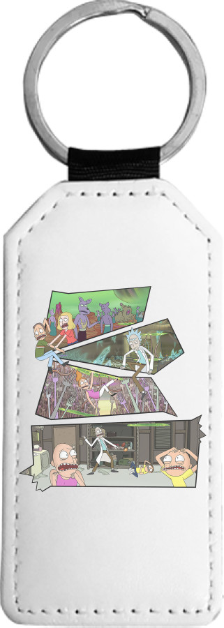 Брелок прямоугольный - Monsters Rick and Morty 5 - Mfest
