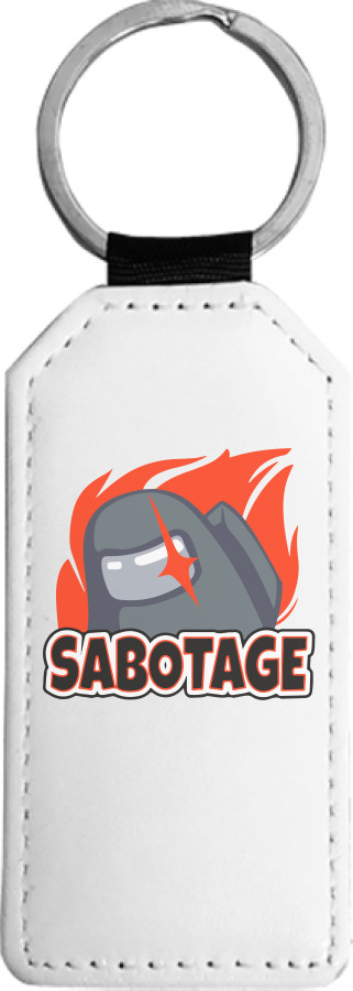 Брелок прямоугольный - Among Us Sabotage - Mfest