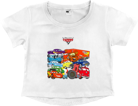 Кроп - топ Премиум Женский - Disney's Cars - Mfest