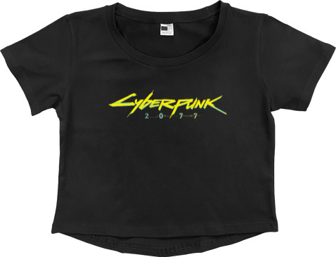 Кроп - топ Премиум Женский - Cyberpunk 2077 - Mfest Кроп - топ Премиум Женский - Cyberpunk 2077 - Mfest