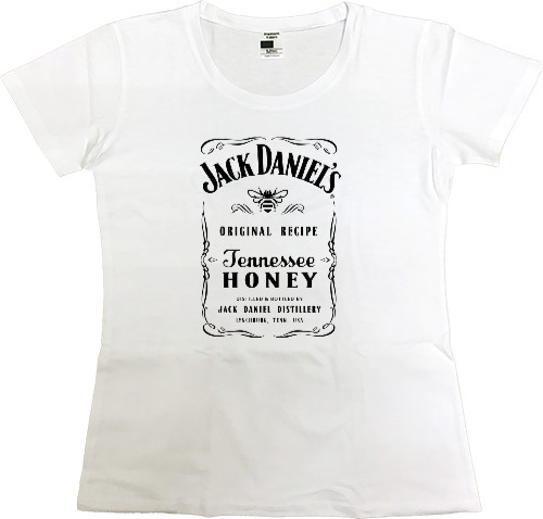 Футболка Премиум Женская - JACK DANIELS JENNESSEE HONEY - Mfest