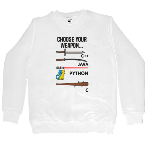 Свитшот Премиум Детский - Choose your weapon - Mfest