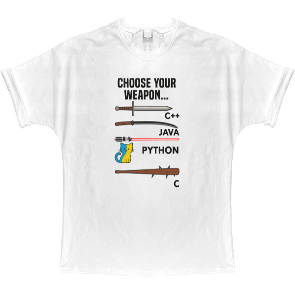 Футболка Оверсайз - Choose your weapon - Mfest