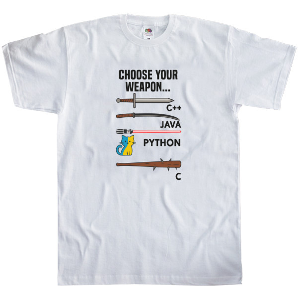 Футболка Классика Детская Fruit of the loom - Choose your weapon - Mfest