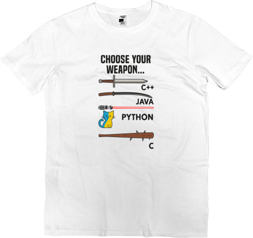 Футболка Премиум Мужская - Choose your weapon - Mfest
