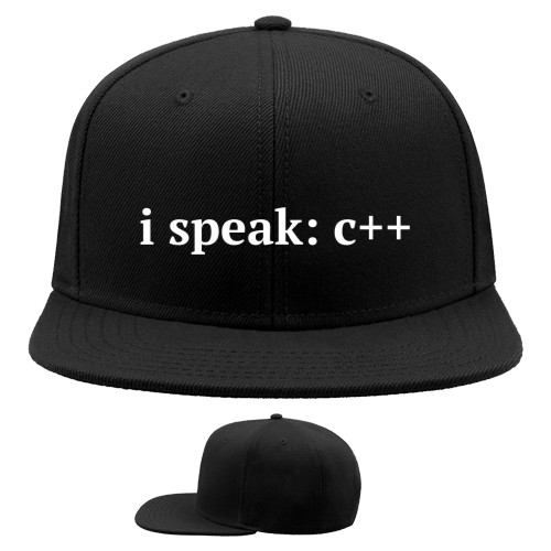 Кепка Снепбек - i speak C Plus Plus - Mfest