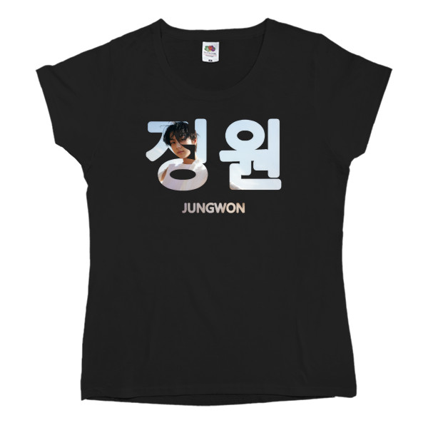 Футболка Классика Женская Fruit of the loom - Jungwon enhypen 3 - Mfest