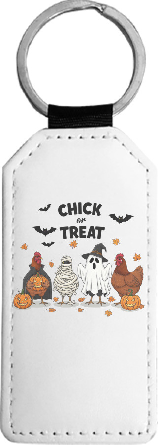 Брелок прямоугольный - Chick or treat - Mfest