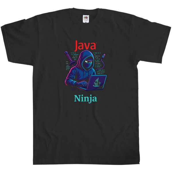Футболка Классика Мужская Fruit of the loom - Java Ninja - Mfest