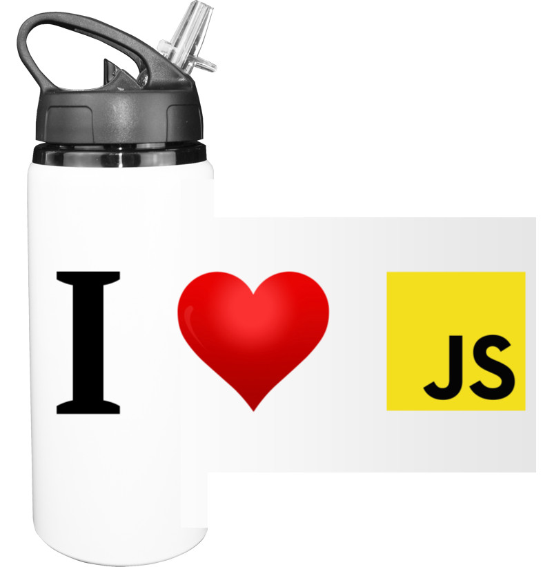 Бутылка для воды - I Love JS - Mfest