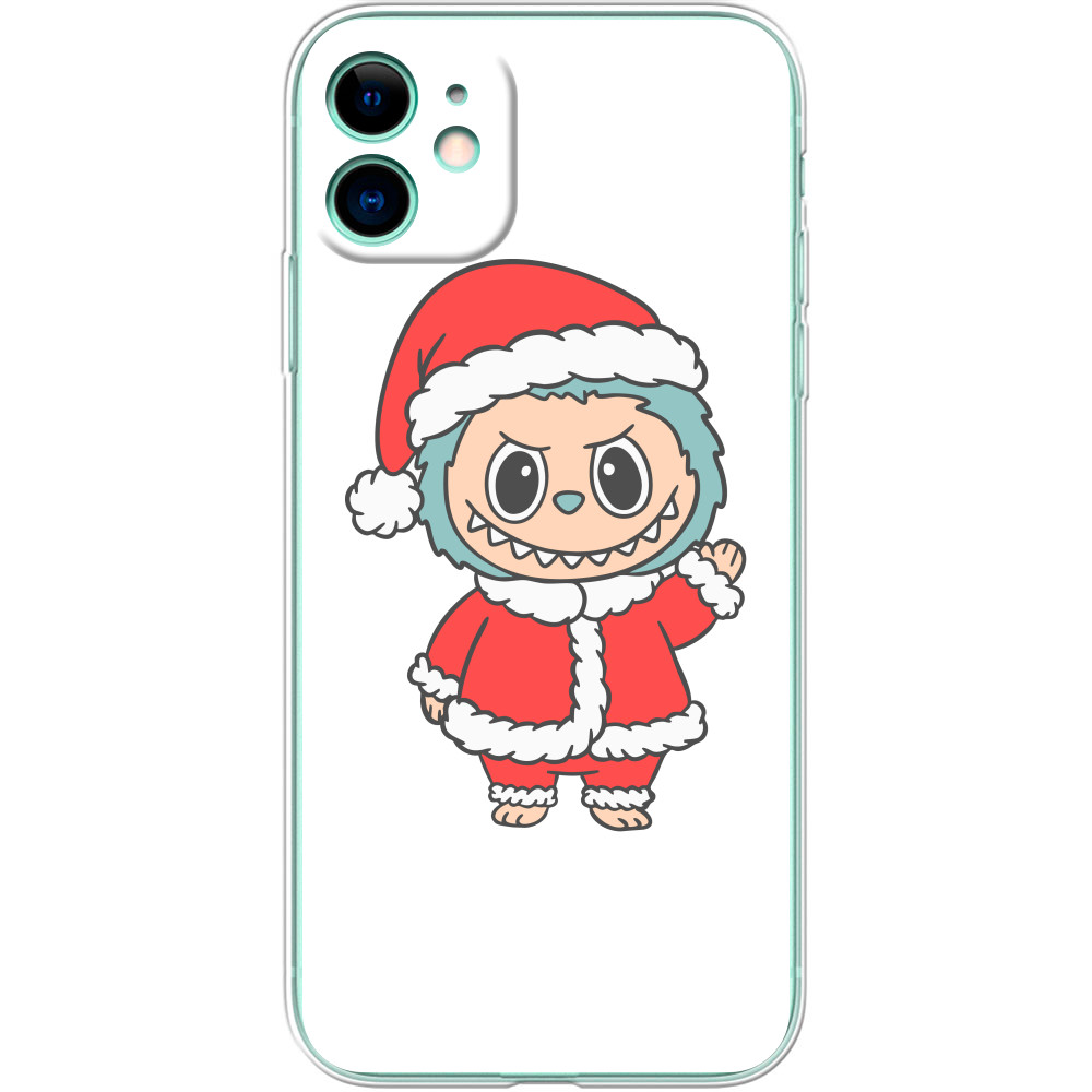 Чехол iPhone - Лабубу новогоднее - Mfest