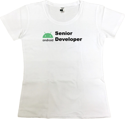 Футболка Премиум Женская - Senior Android Developer - Mfest