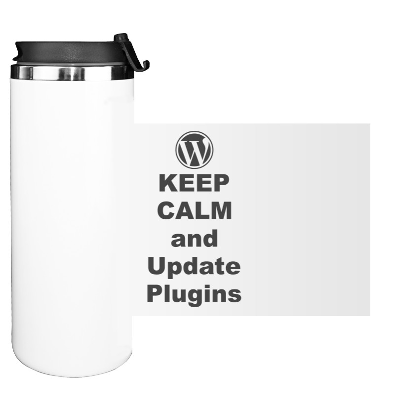 Термокружка - Keep Calm and Update Plugins - Mfest
