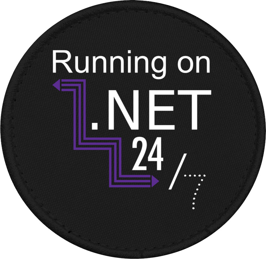 Шеврон - Running on .NET 24/7 - Mfest