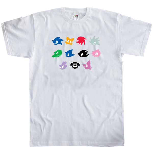 Футболка Классика Детская Fruit of the loom - Sonic the Hedgehog Icons Logo - Mfest