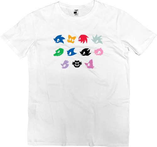 Футболка Премиум Детская - Sonic the Hedgehog Icons Logo - Mfest