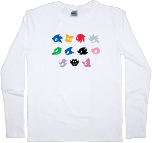Лонгслив Детский - Sonic the Hedgehog Icons Logo - Mfest