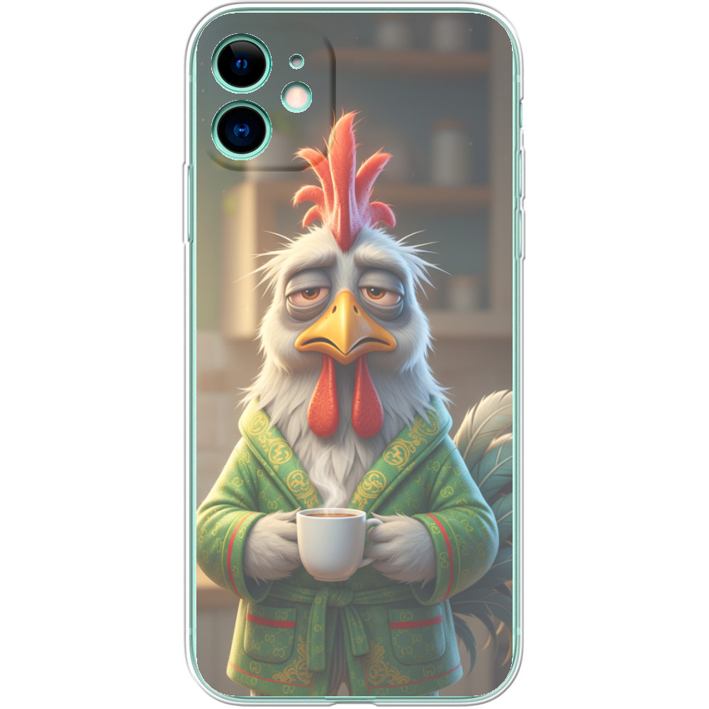 Чехол iPhone - Петух с утра - Mfest