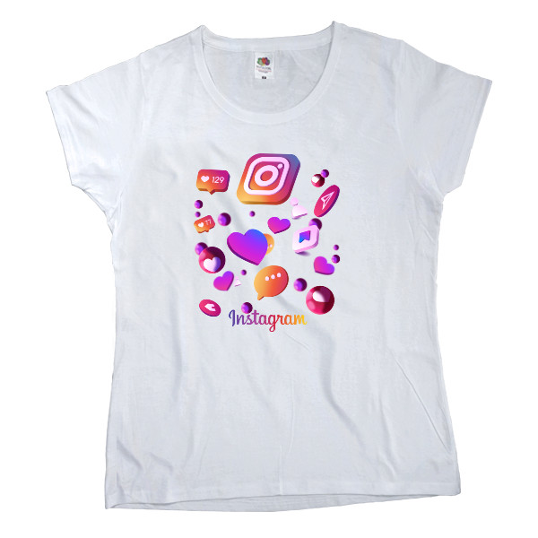 Футболка Классика Женская Fruit of the loom - Инстаграмм - Mfest Instagram - Футболка Классика Женская Fruit of the loom - Инстаграмм - Mfest