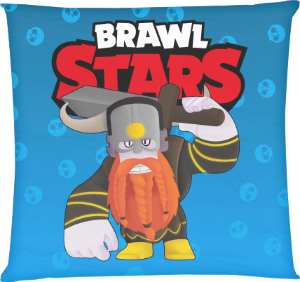 Подушка квадратная - Brawl Stars Фрэнк Викинг - Mfest