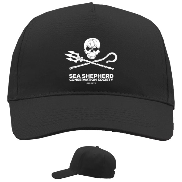 Кепка 5-панельна - Товариство охорони морського середовища Sea Shepherd - Mfest