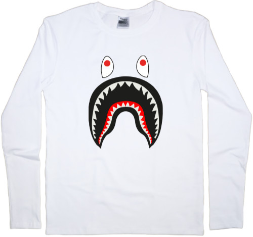 Футболка з Довгим Рукавом Чоловіча - Bape shark  - Mfest