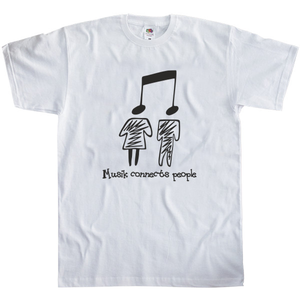 Men's T-Shirt Fruit of the loom - MUSIK CONNECTS PEOPLE - Mfest