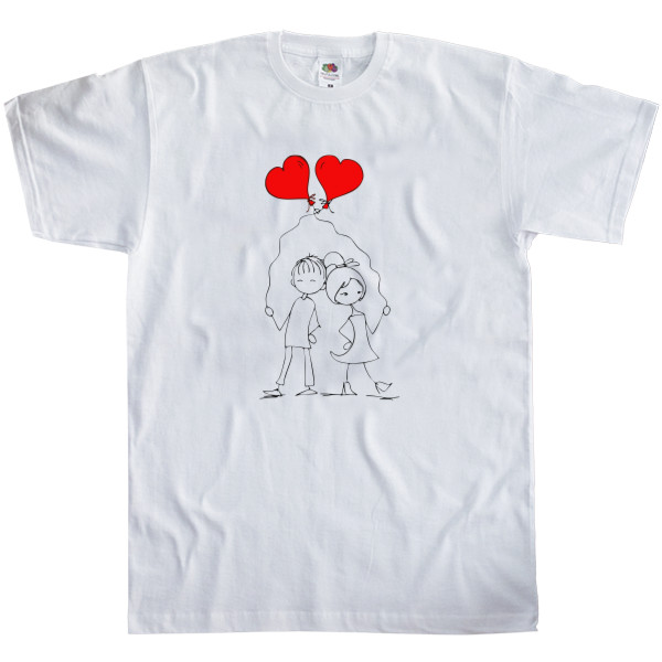 Men's T-Shirt Fruit of the loom - i love you 2 - Mfest