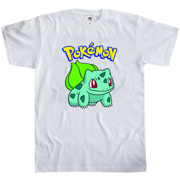 Футболка Класика Чоловіча Fruit of the loom - Pokemon Bulbasaur - Mfest