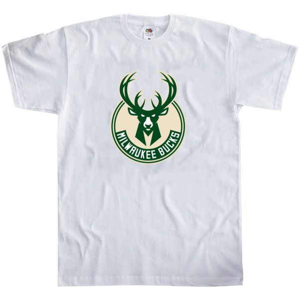 Футболка Классика Мужская Fruit of the loom - Milwaukee Bucks (1) - Mfest