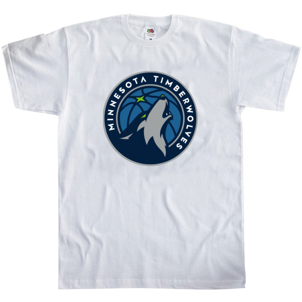 Футболка Классика Мужская Fruit of the loom - Minnesota Timberwolves (1) - Mfest