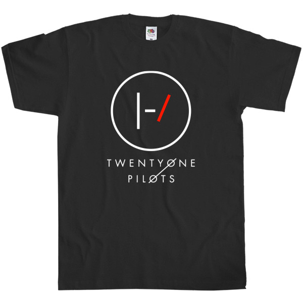 Футболка Классика Мужская Fruit of the loom - Twenty One Pilots Logo 1 - Mfest