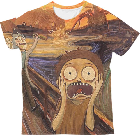 Man's T-shirt 3D - рик и морти арт - Mfest