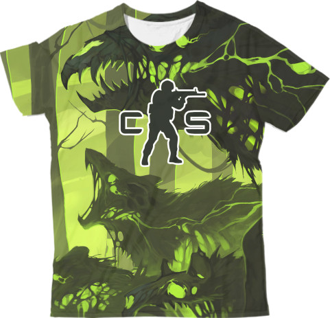 Man's T-shirt 3D - Cs go skin Virus - Mfest