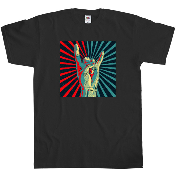 Men's T-Shirt Fruit of the loom - pop art rock n roll - Mfest