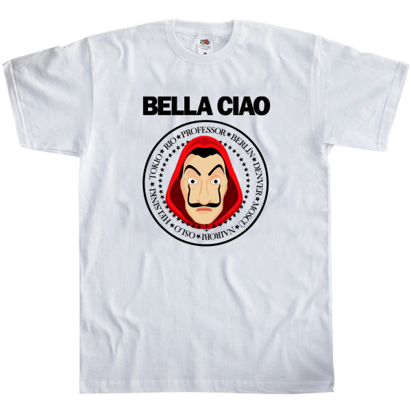 Men's T-Shirt Fruit of the loom - la casa de papel dali mask - Mfest