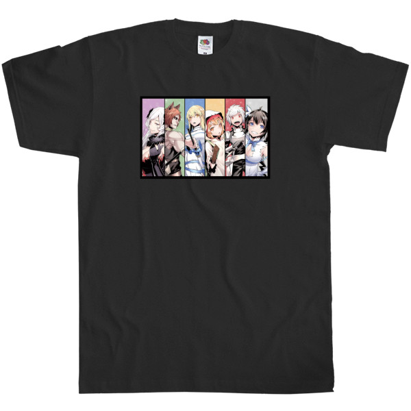 Men's T-Shirt Fruit of the loom - Danmachi Heroes - Mfest